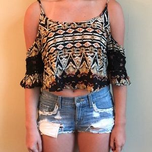 Crop Top with lace trim